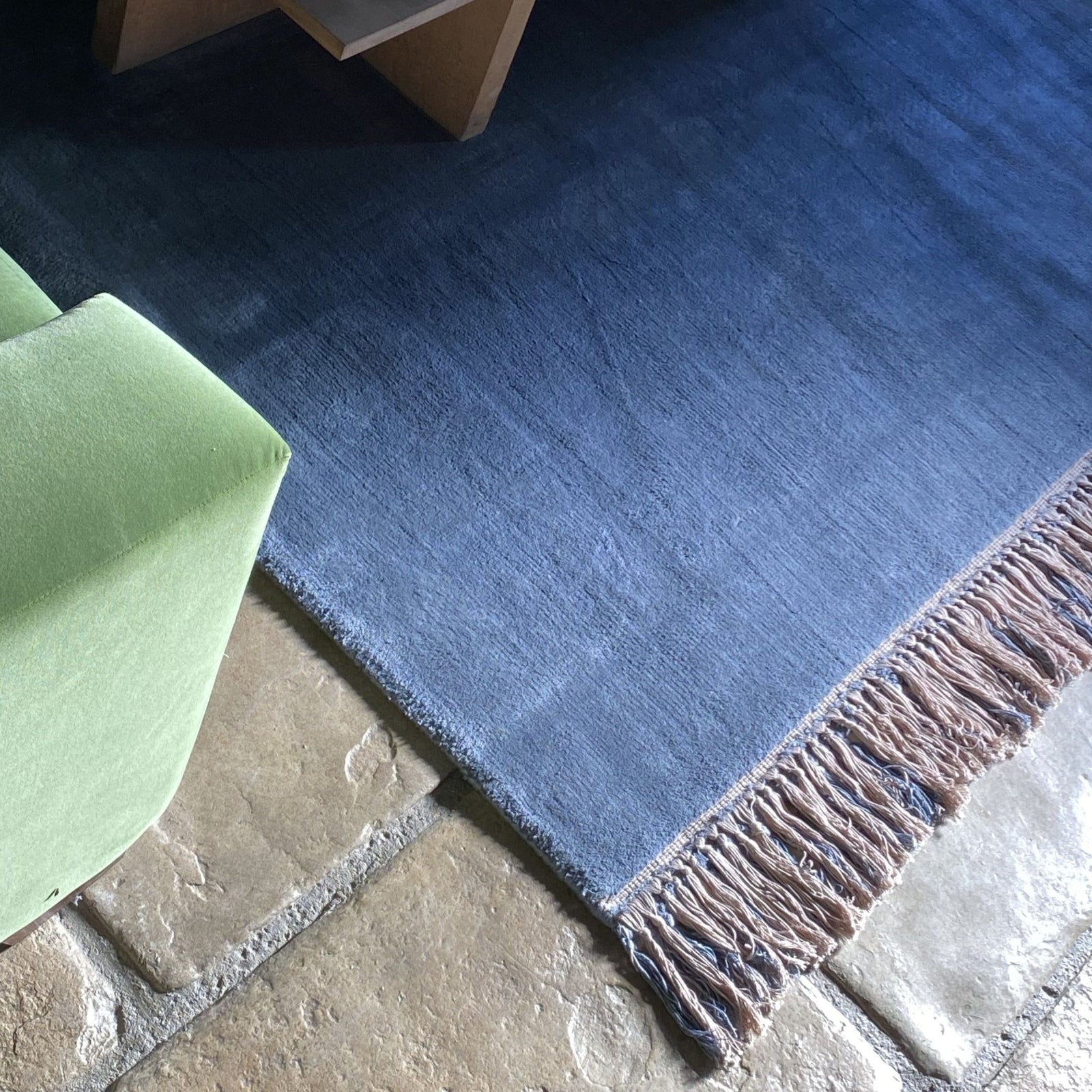 Whistler Handloom Petrol Blue Rug - BARNBURY