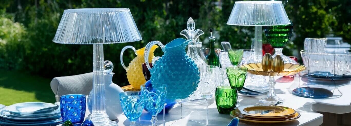 Mario Luca Giusti tableware in the Barnbury garden.