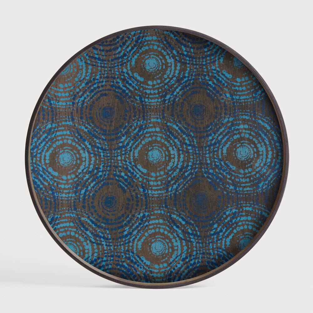 Blue Beads Wooden Tray Tray Ethnicraft 