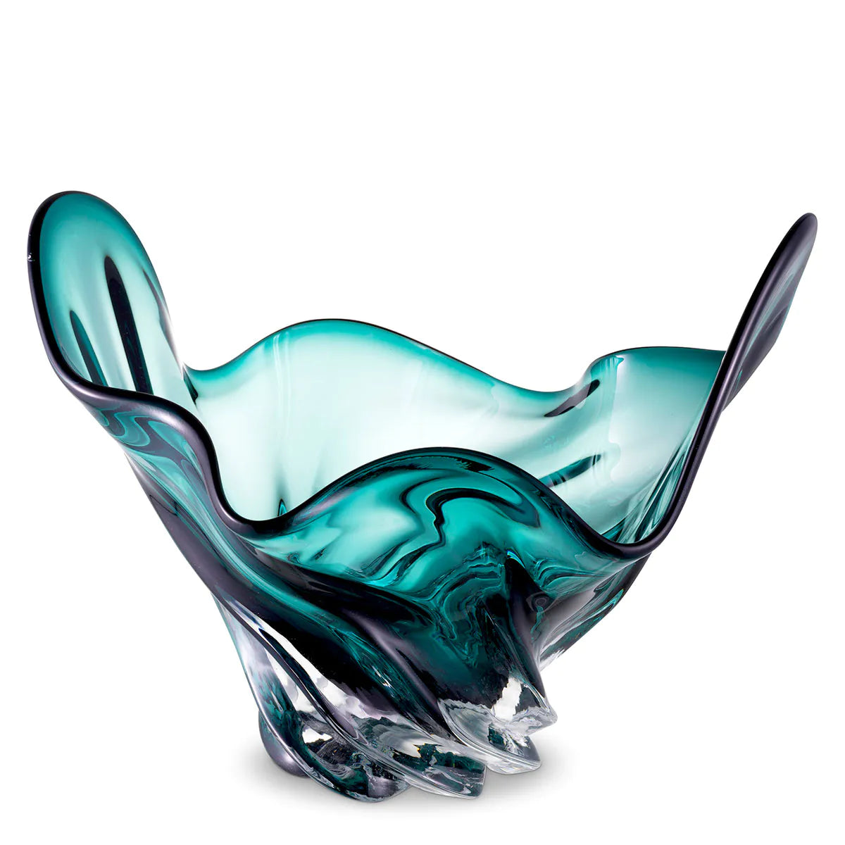 Hand Blown Green Ace Bowl