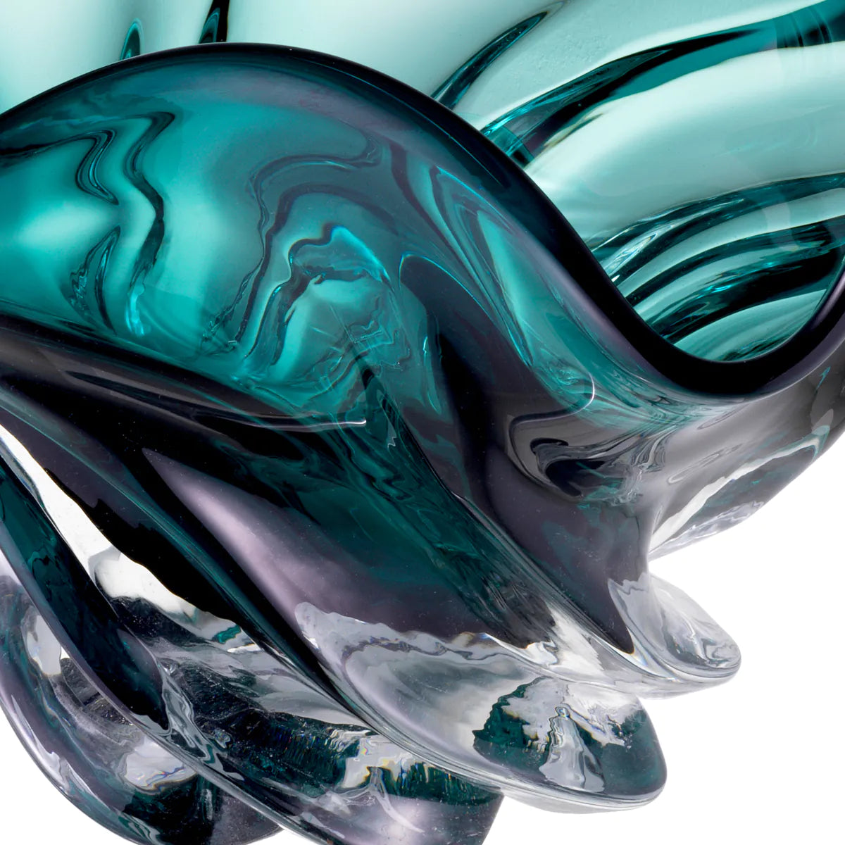 Hand Blown Green Ace Bowl