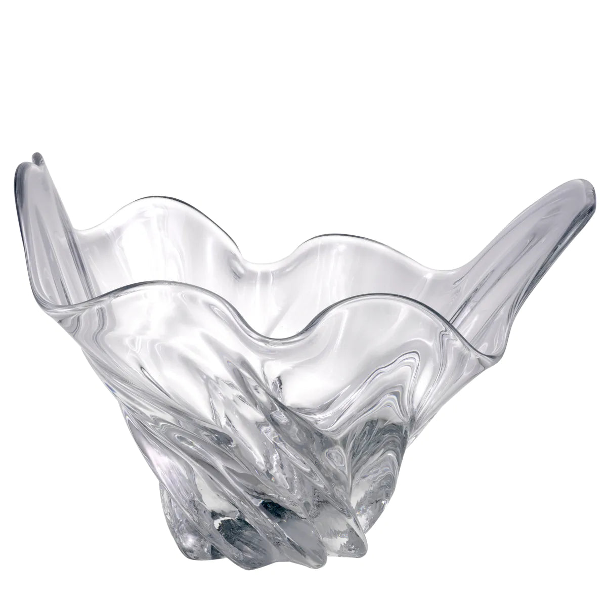 Hand Blown Clear Ace Bowl