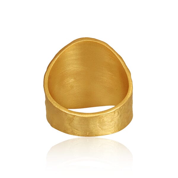 18ct Gold Vermeil Hammered Ring Ring Barnbury 