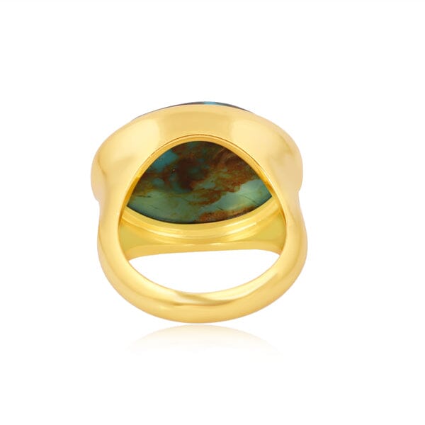 18ct Gold Vermeil Kingman Turquoise Ring - BARNBURY