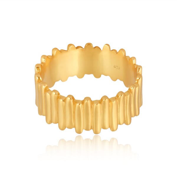 18ct Gold Vermeil Matte Finish Ring - BARNBURY