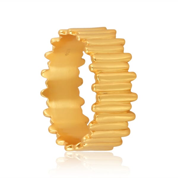 18ct Gold Vermeil Matte Finish Ring - BARNBURY
