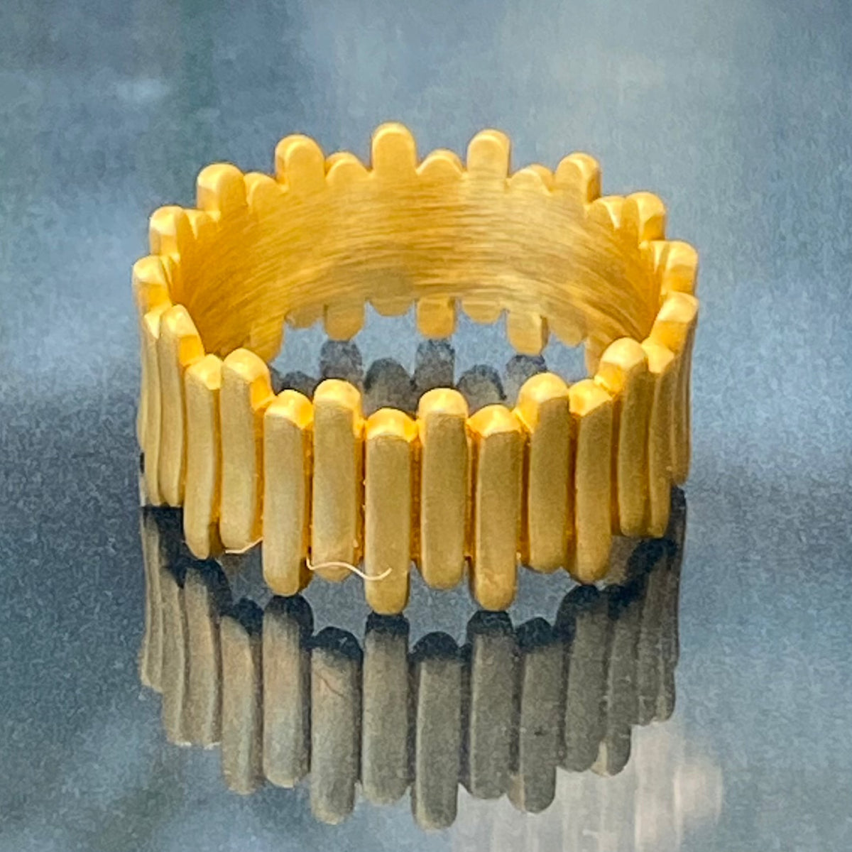 18ct Gold Vermeil Matte Finish Ring Ring Barnbury 