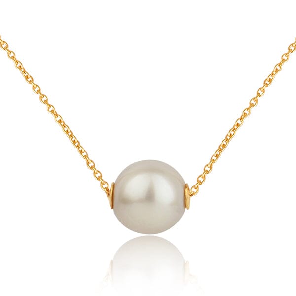 18ct Gold Vermeil Freshwater Bead Pearl Necklace Necklaces Barnbury 