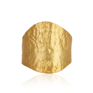 18ct Gold Vermeil Hammered Ring - Barnbury
