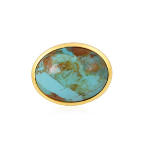 18ct Gold Vermeil Kingman Turquoise Ring - Barnbury