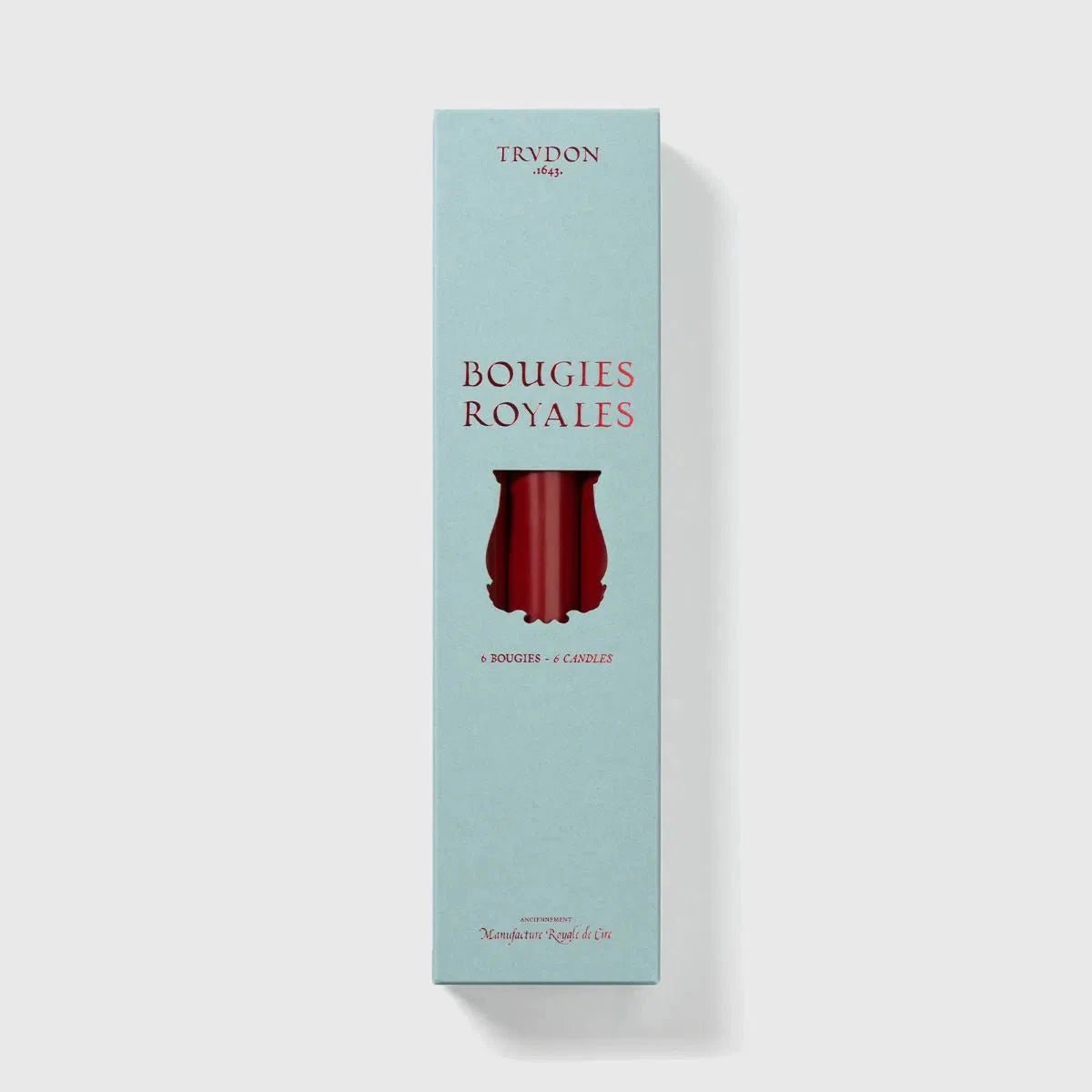 6 Trudon Burgundy Royales Candles - BARNBURY