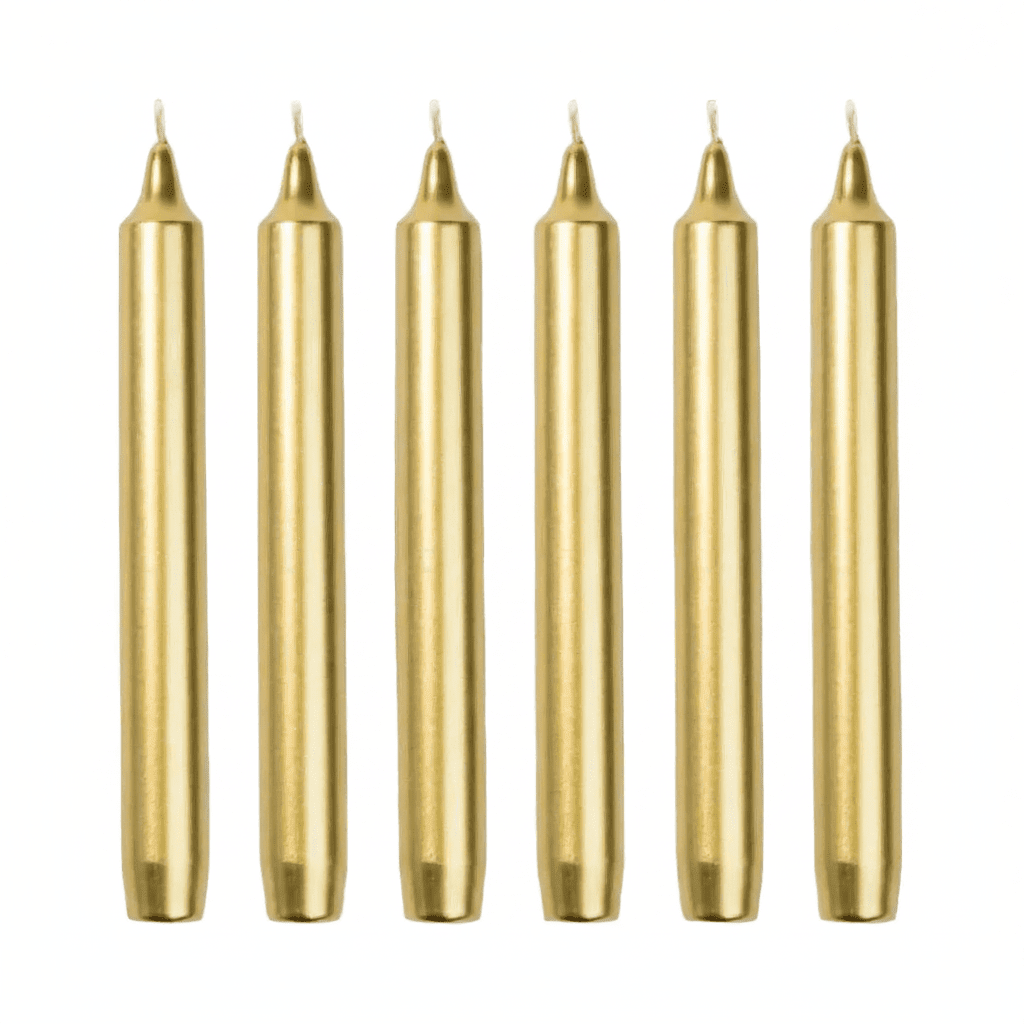 6 Trudon Gold Royales Candles - BARNBURY