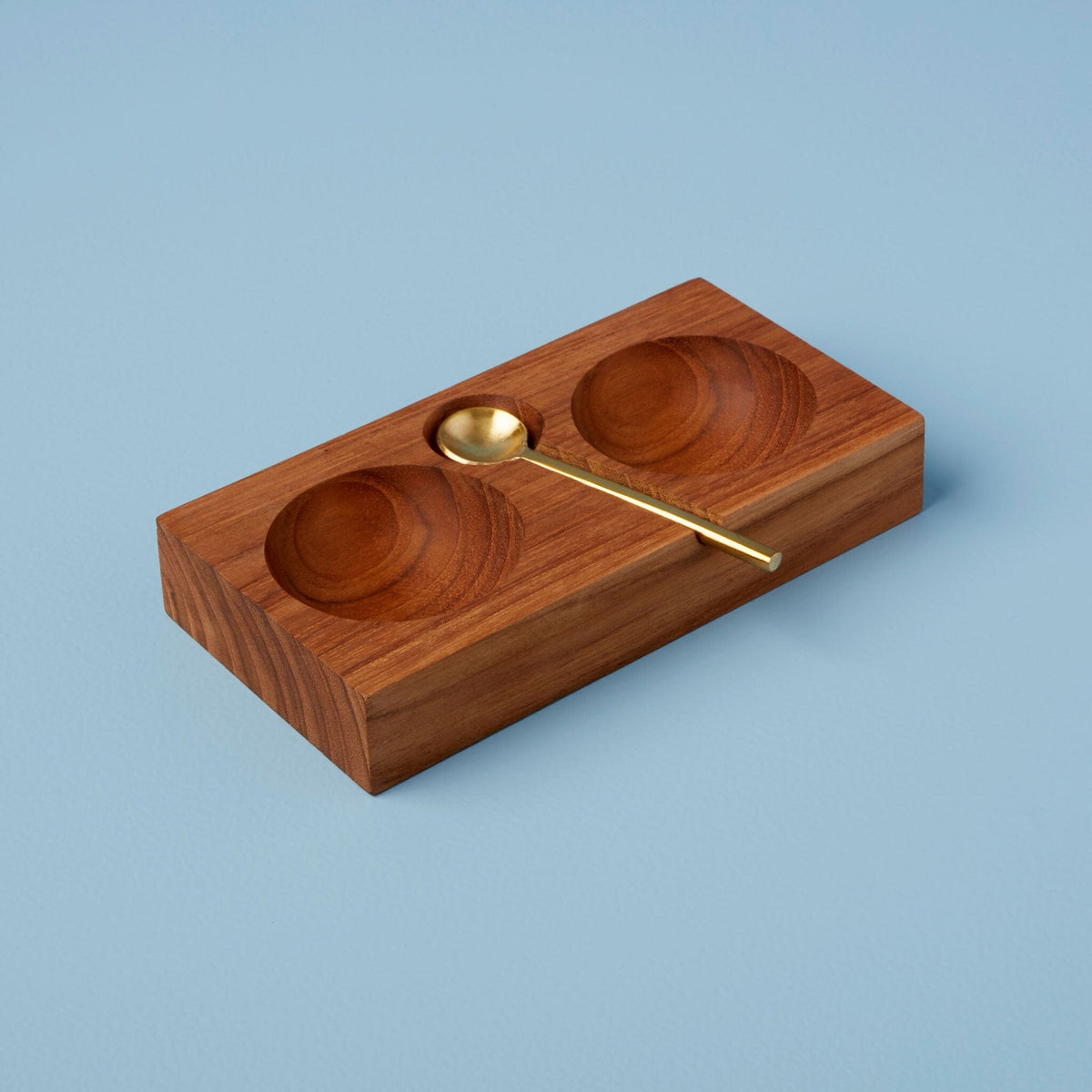 Teak Double Cellar with Spoon Barnbury 