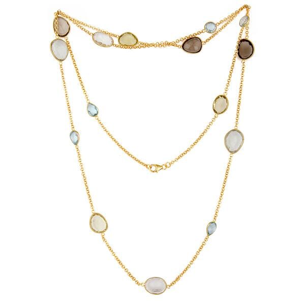 18ct Gold Vermeil Multi gemstone necklace Necklace Barnbury 