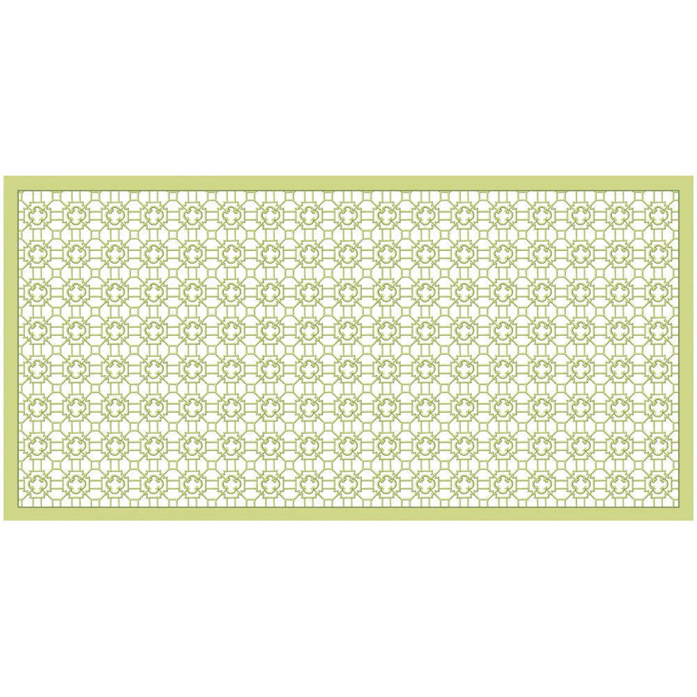 Caspari Green Trellis Fabric Table Cover