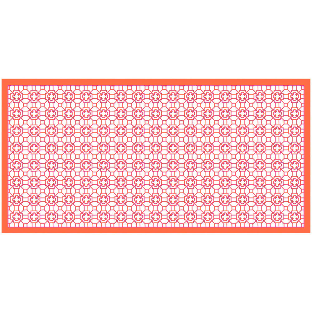 Caspari Fuchsia Trellis Fabric Table Cover