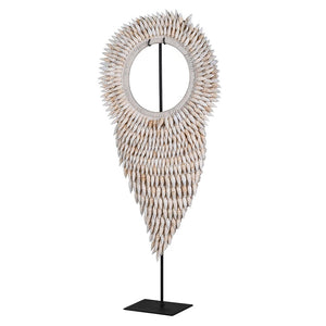 Large Decorative Shell Necklace on Stand - Barnbury