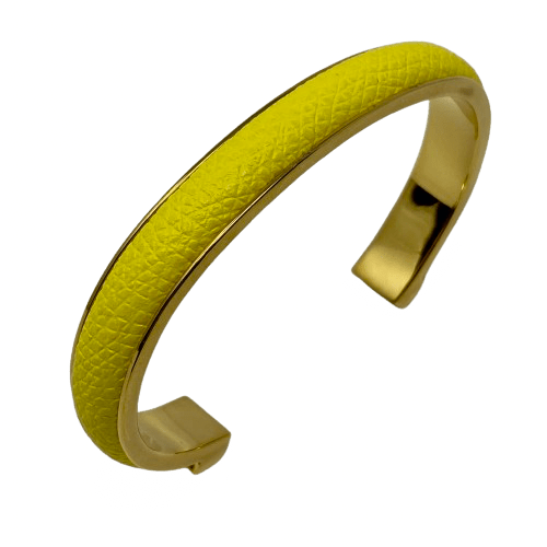 Mimosa 1cm Leather & Gold Bracelet - Barnbury