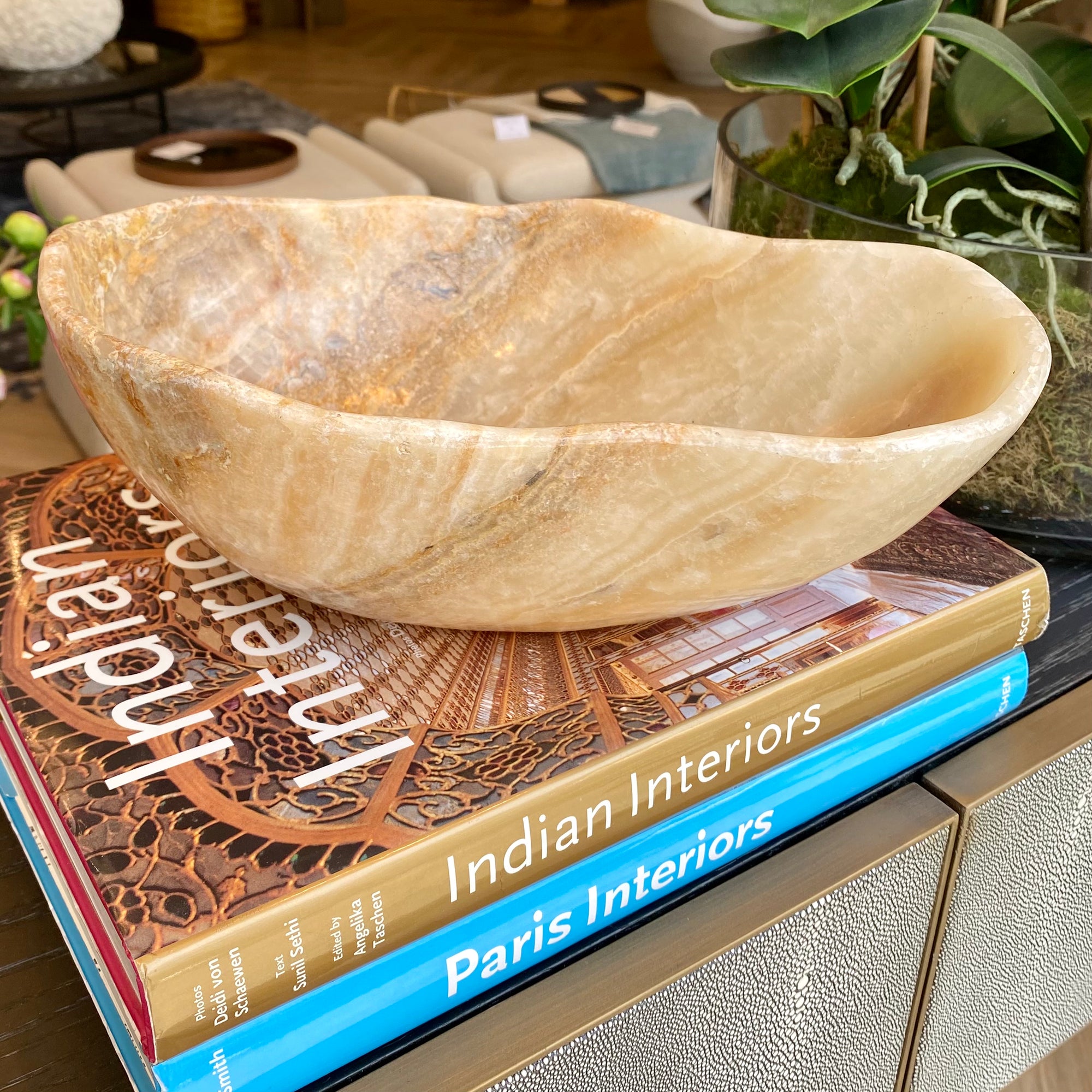 Hand Carved Onyx Bowl Decorative Accessories Barnbury 