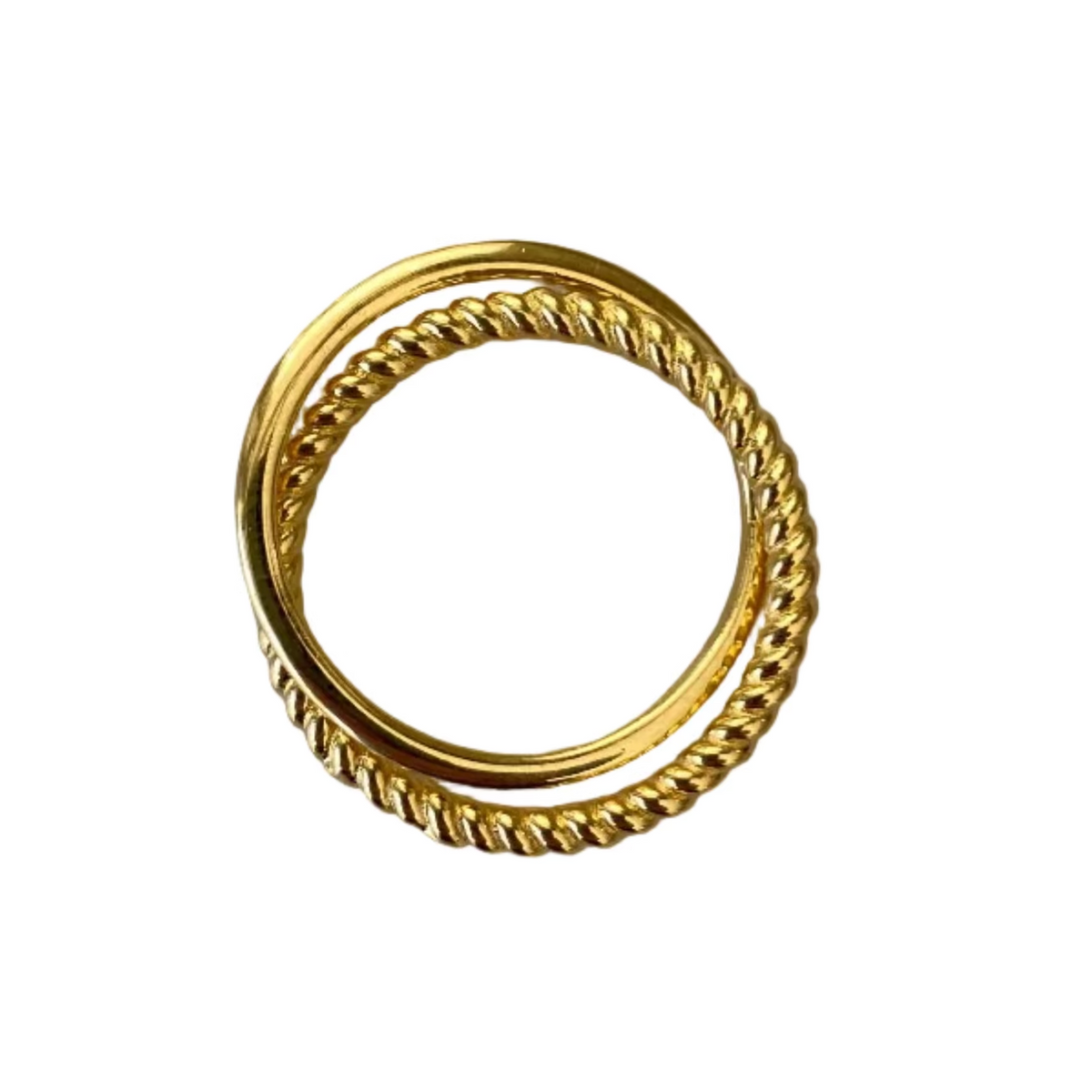 Vermeil Plated Intertwined Double Ring