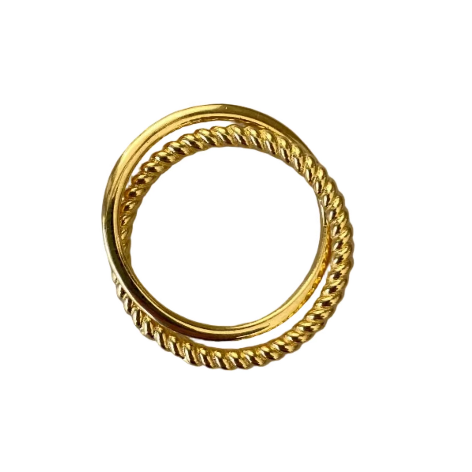 Vermeil Plated Intertwined Double Ring