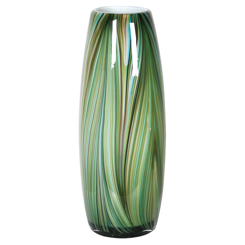 Tall Multi Green Glass Vase Vase Barnbury 