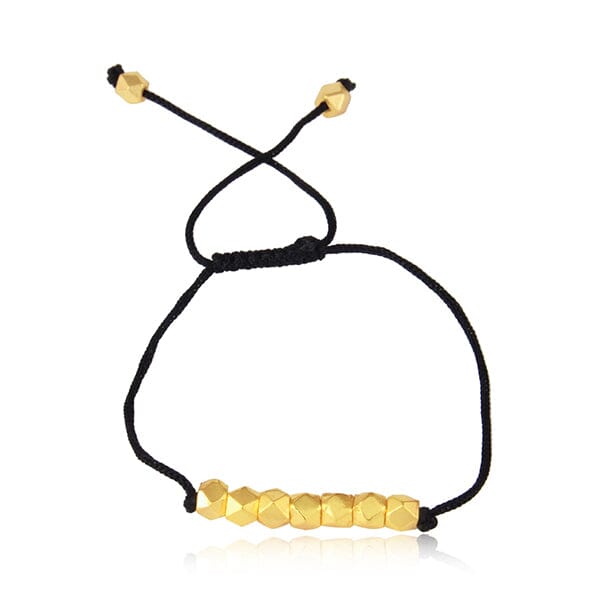 Gold Plated Sterling Silver Black Dori Bracelet Bracelet Barnbury 