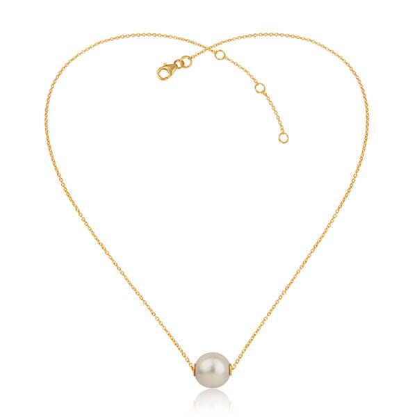 18ct Gold Vermeil Freshwater Bead Pearl Necklace Necklaces Barnbury 