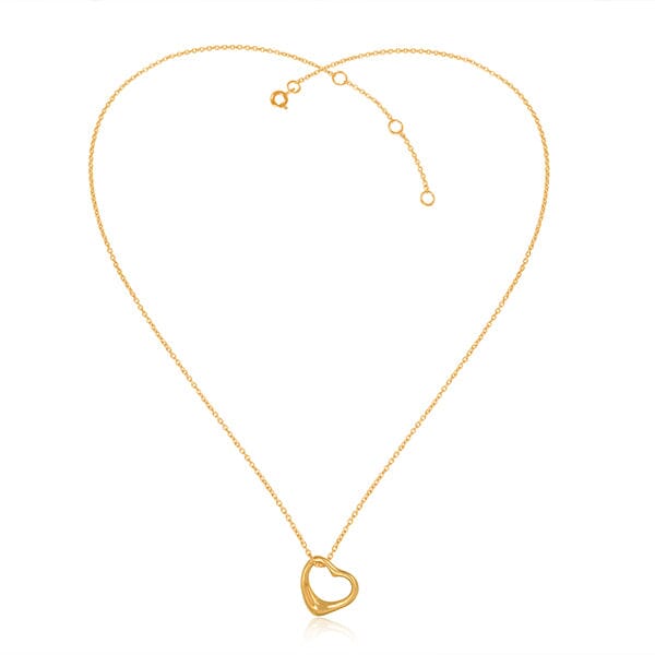 18ct Gold Vermeil Heart Necklace Necklaces Barnbury 