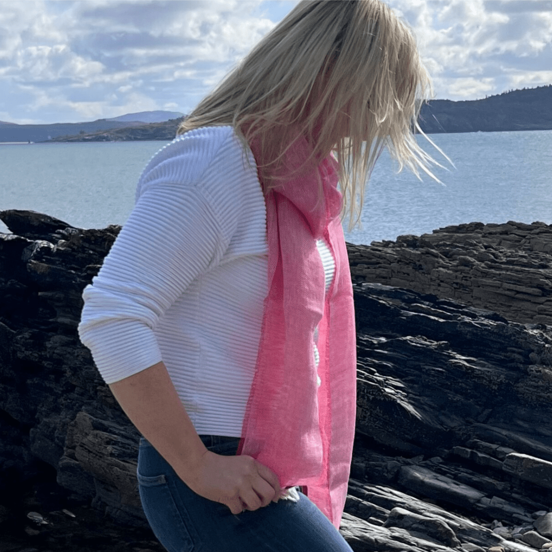 Robyn Pure Linen Scarf Scarf Barnbury 