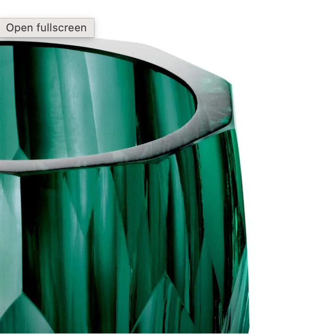 Emerald Faceted Vase