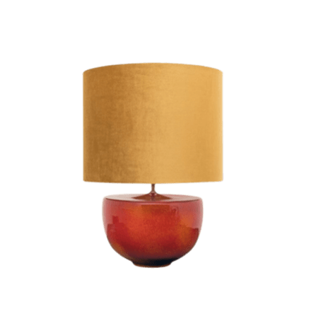 Arlo Lamp Base with Velvet Shade Table Lamp Barnbury 