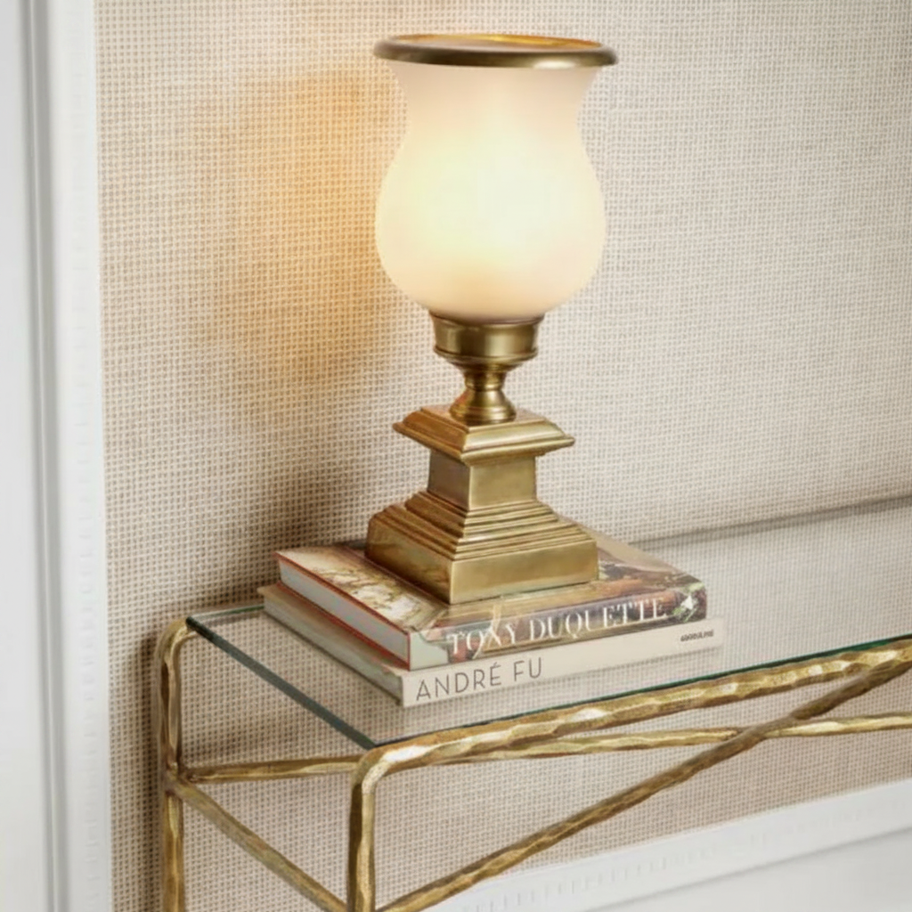 Winchester Console Table – front view showing full frame and glass top