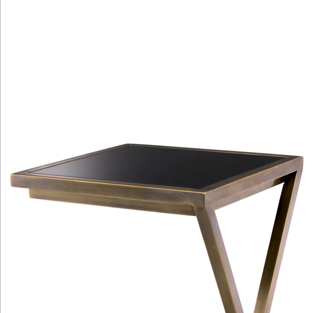 Aged Brass Cross Side Table Tables Barnbury 