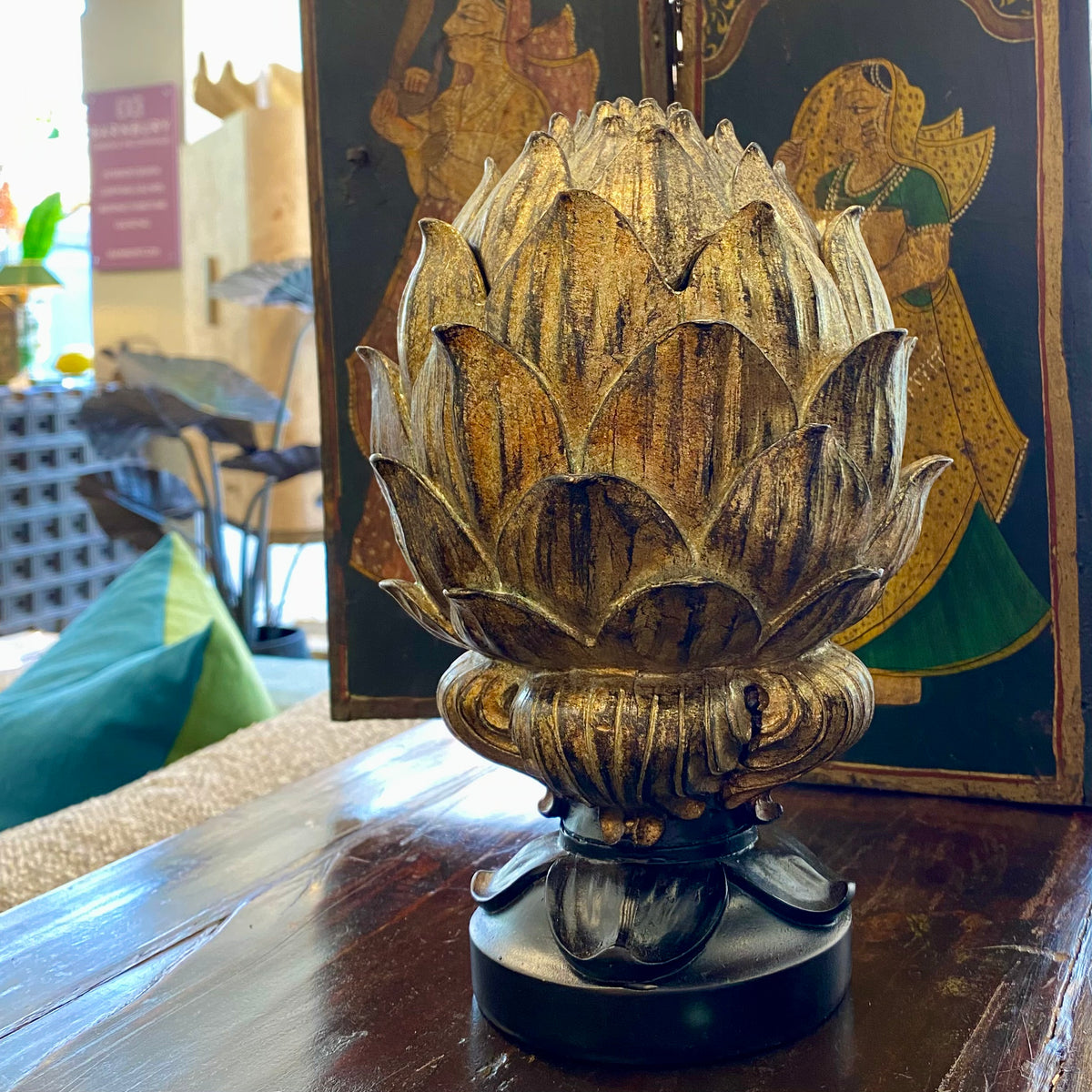 Aged Gold Artichoke Box Decorative Accessories Barnbury 