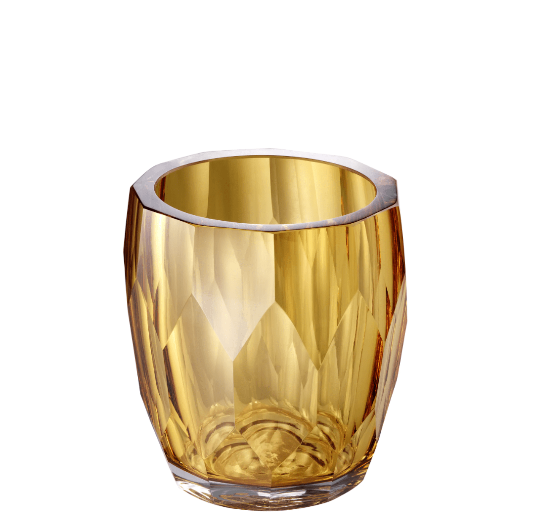 Amber Faceted Vase - BARNBURY