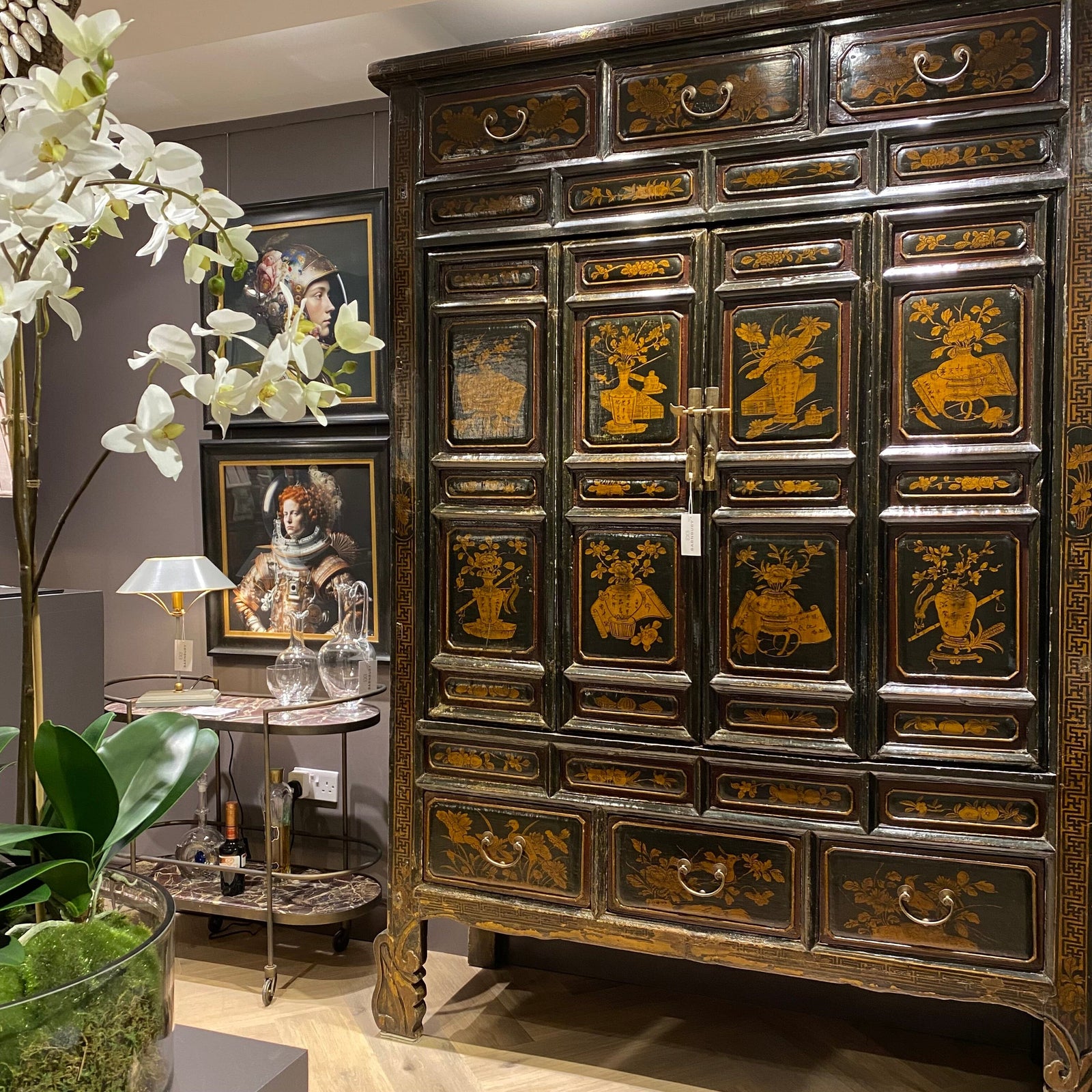 Antique Chinese Lacquered Cabinet Cabinet Barnbury 
