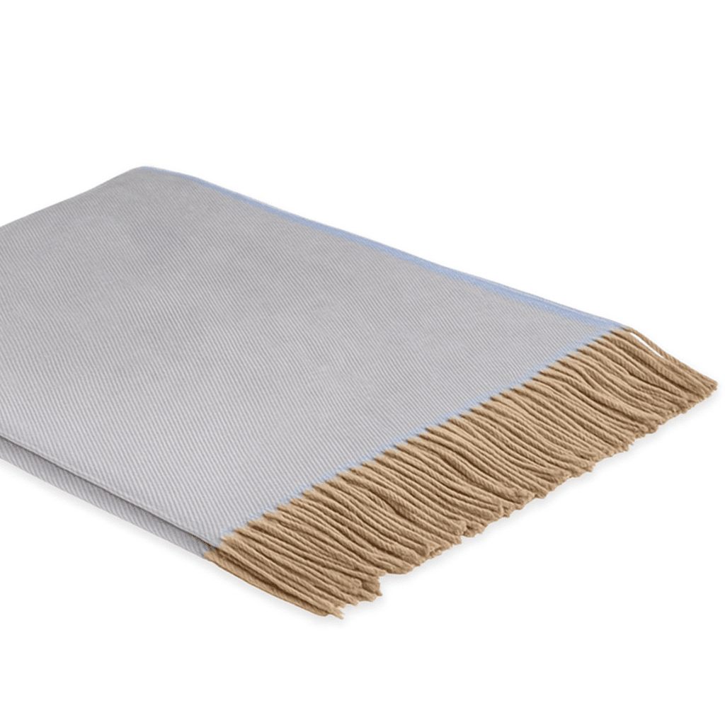 Blue Alpaca & Merino Throw Throws BARNBURY 