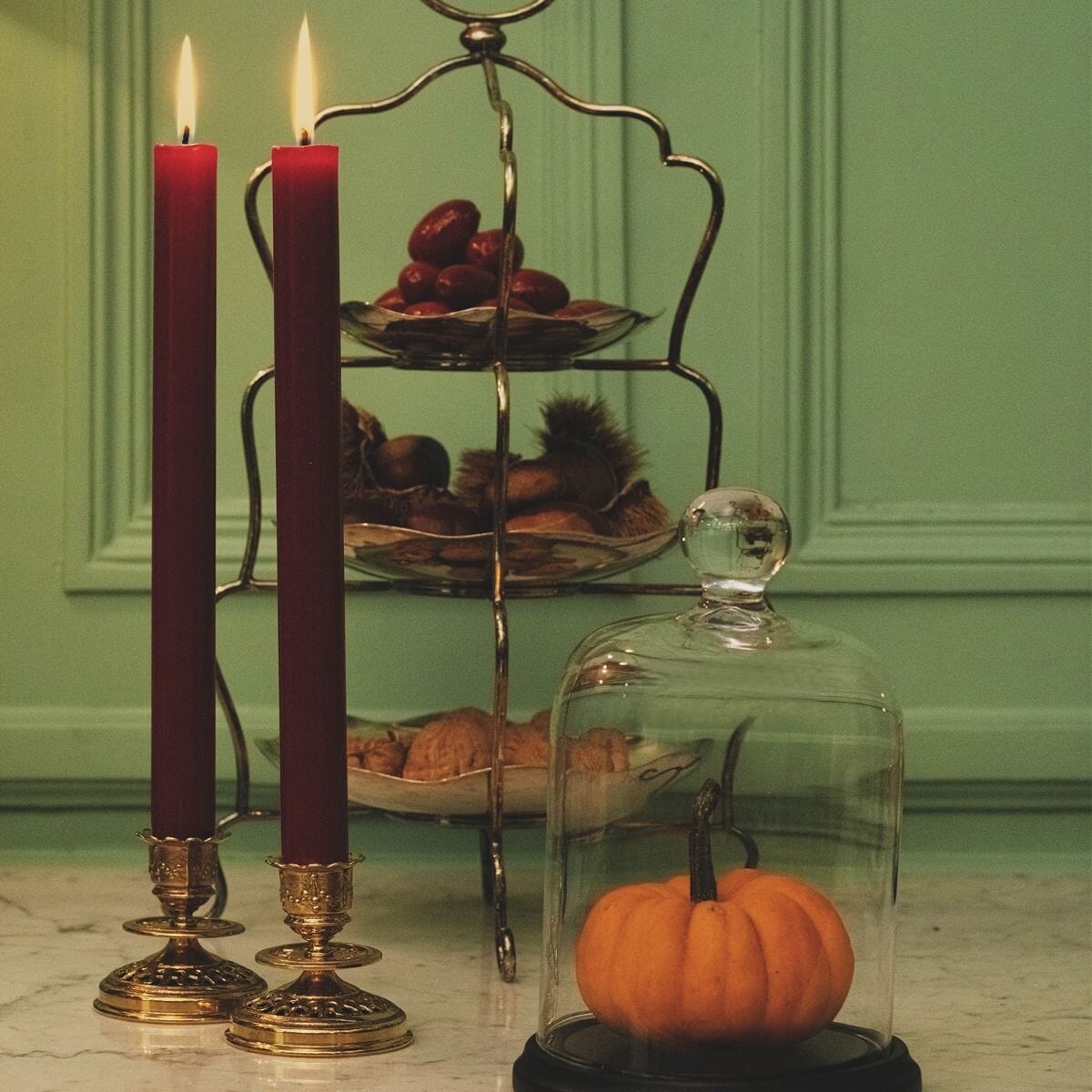 Trudon Gold Plated Chiselled Candlestick Candle Holder Cire Trudon 
