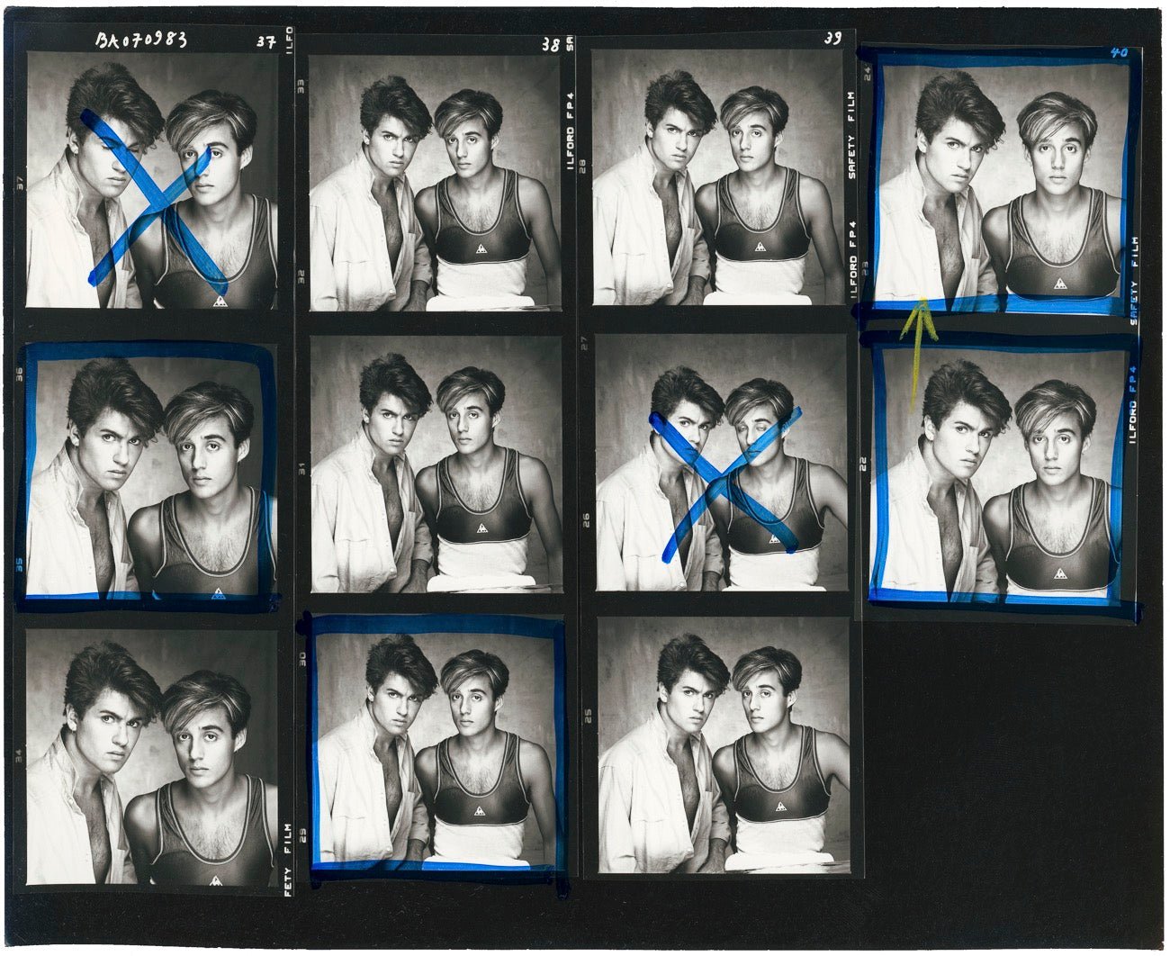 Brian Aris - Wham! Contact Print, 1983 - BARNBURY