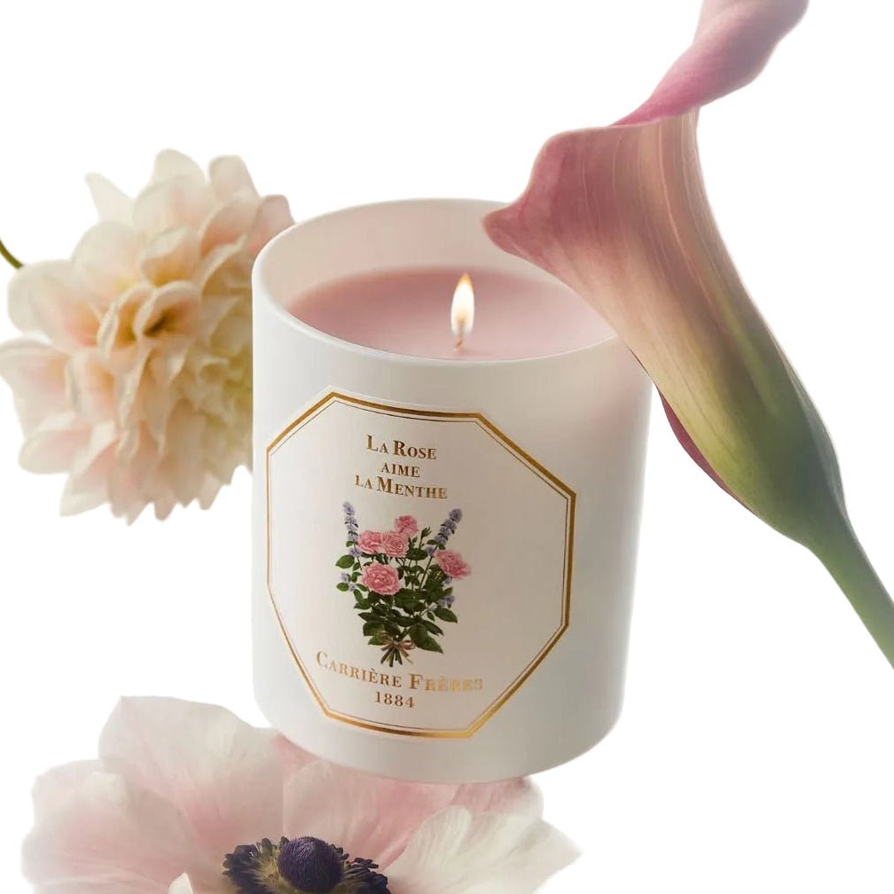 Carrière Frères Rose Mint Scented Candle - BARNBURY
