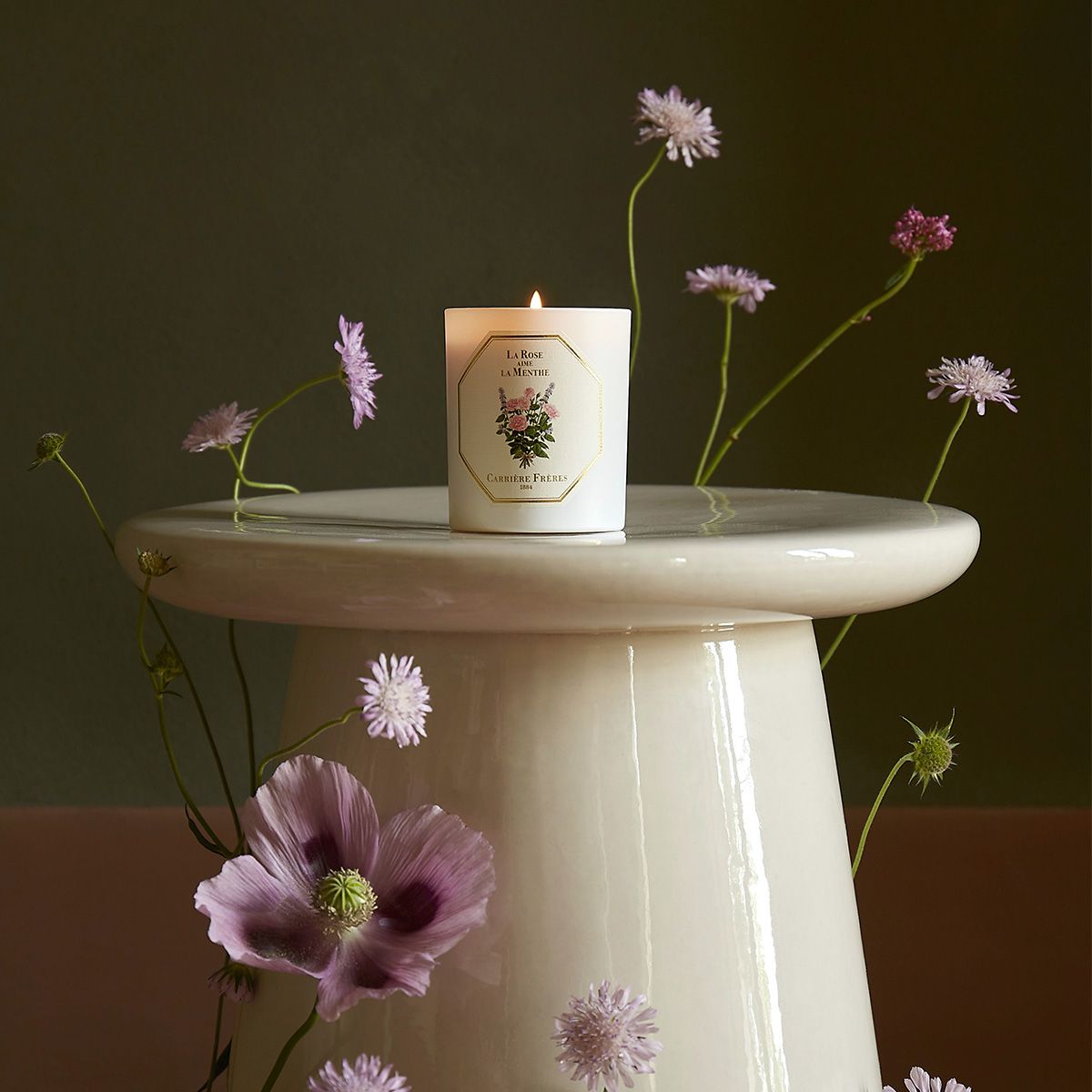 Carrière Frères Rose Mint Scented Candle - BARNBURY
