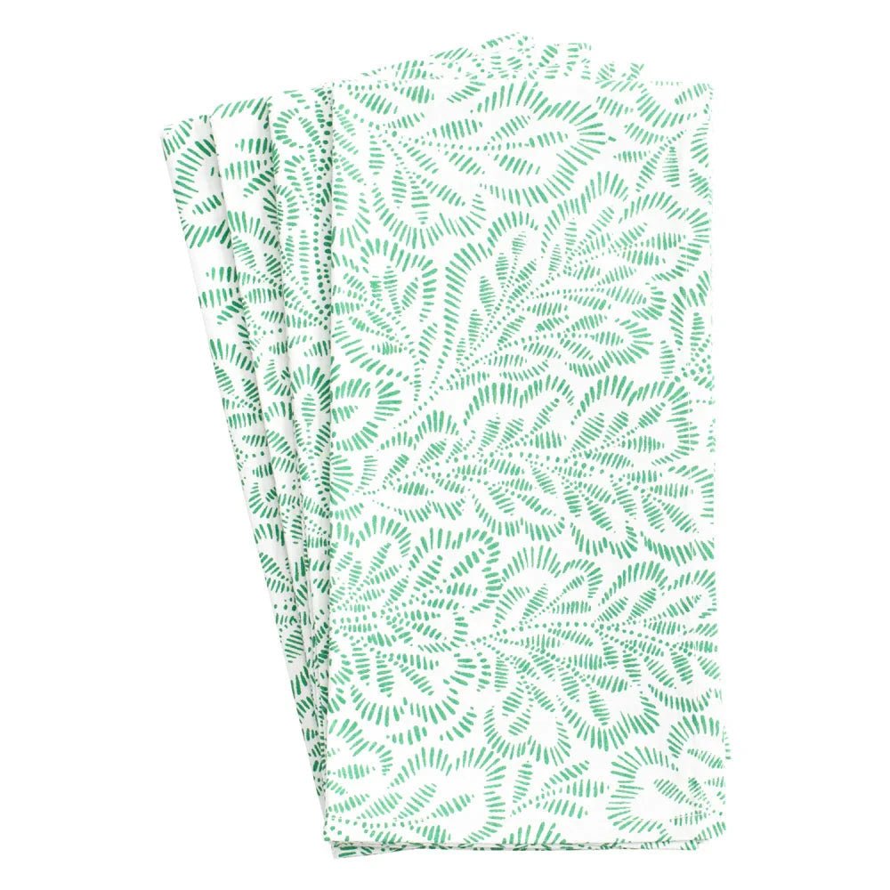 Caspari Block Printed Napkins - Set of 4 - BARNBURY