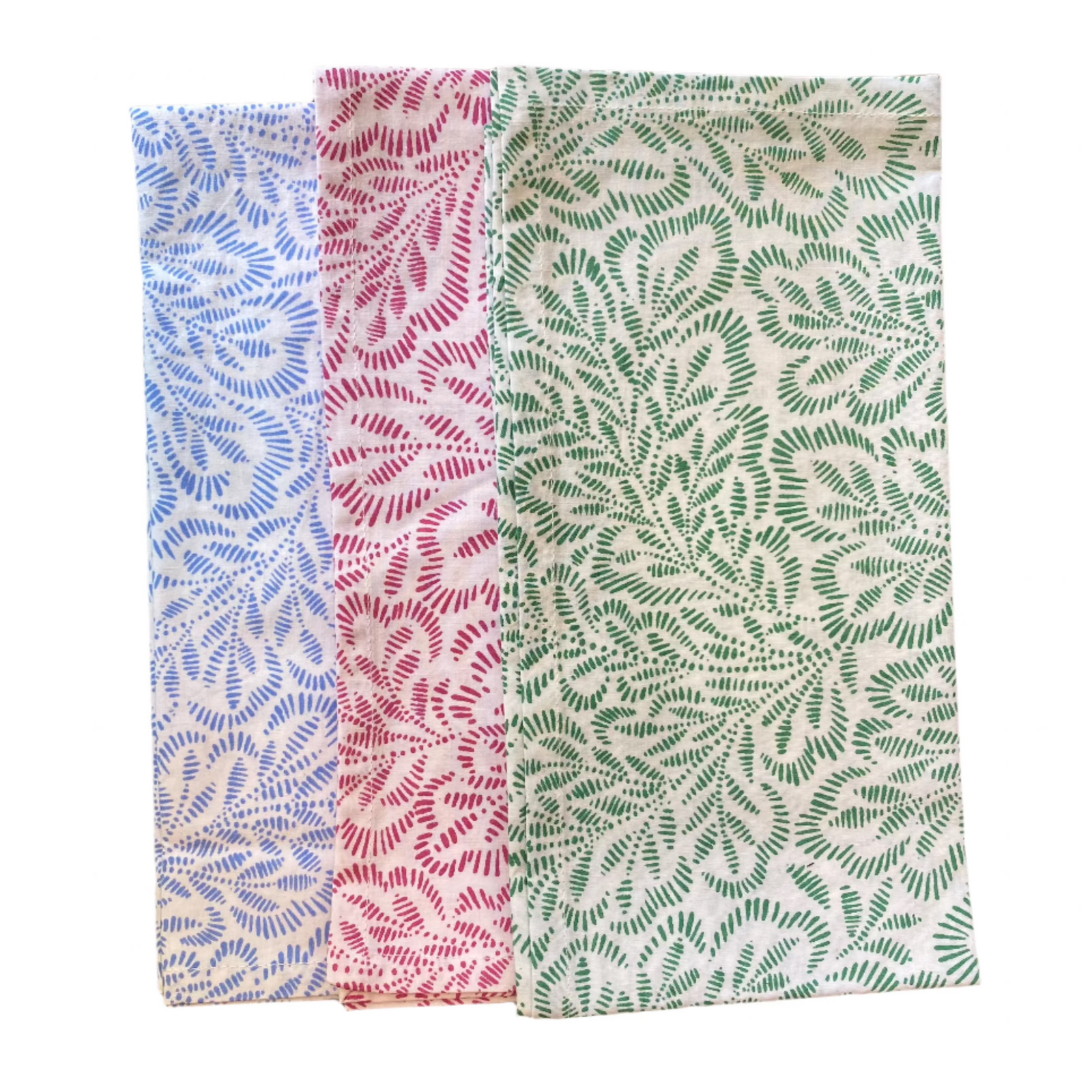 Caspari Block Prints Napkins - Set of 4 Napkins Caspari 