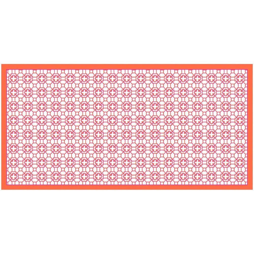 Caspari Fuchsia Trellis Fabric Table Cover - BARNBURY