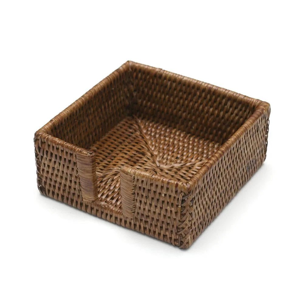 Caspari Rattan Cocktail Napkin Holder - BARNBURY