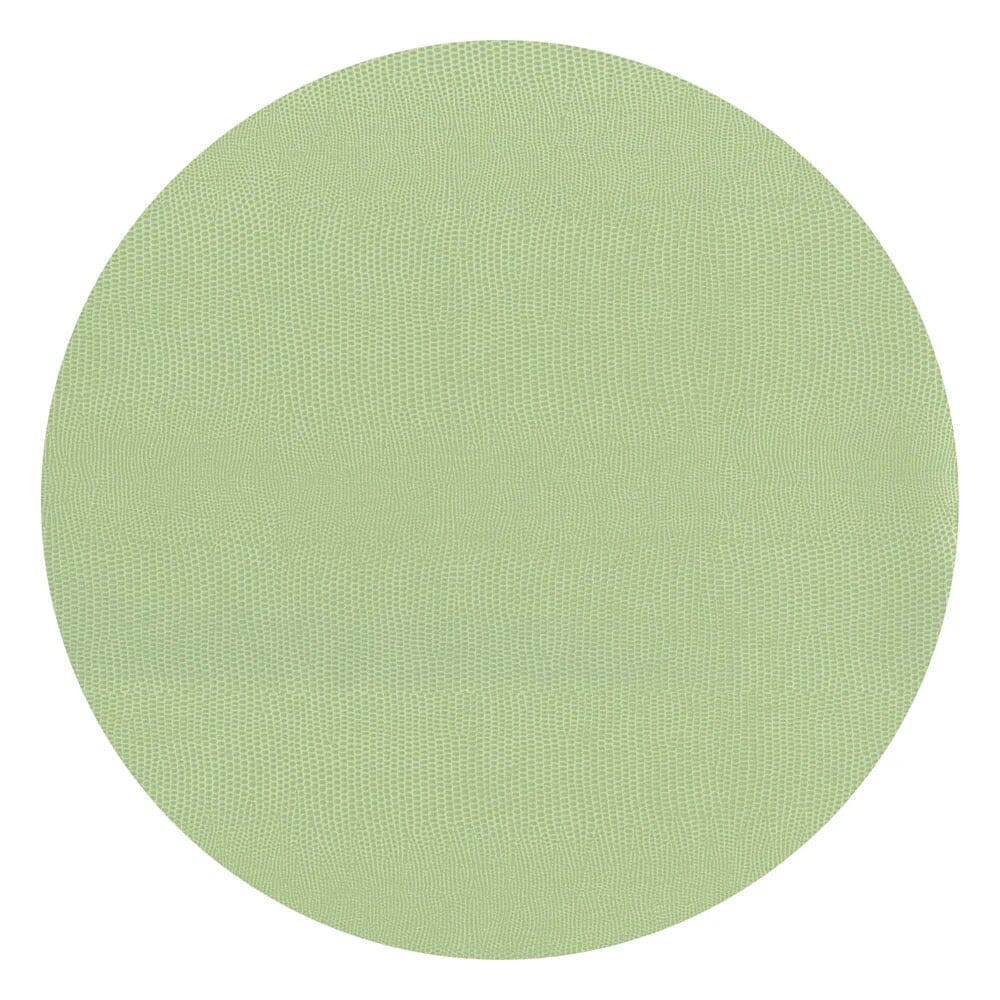 Caspari Round Faux Lizard Placemat - Green Placemats Caspari 