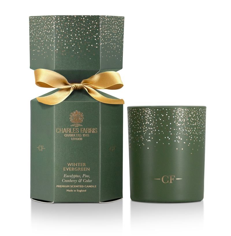 Charles Farris Winter Evergreen Christmas Cracker Candle - BARNBURY