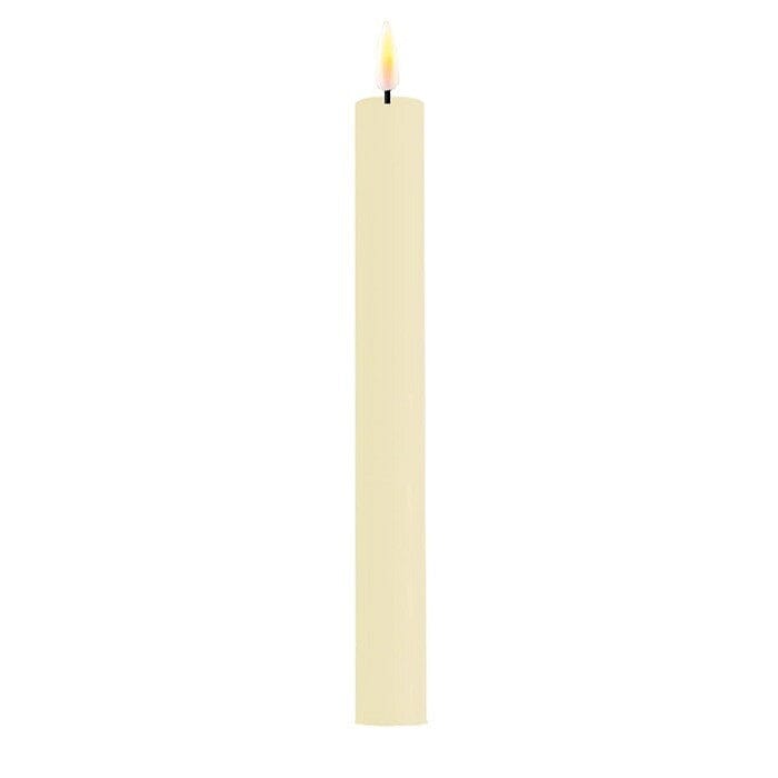 Cream Wax LED Battery Candles Flameless Candles Barnbury 24cm x 2.2cm Dinner Candle 