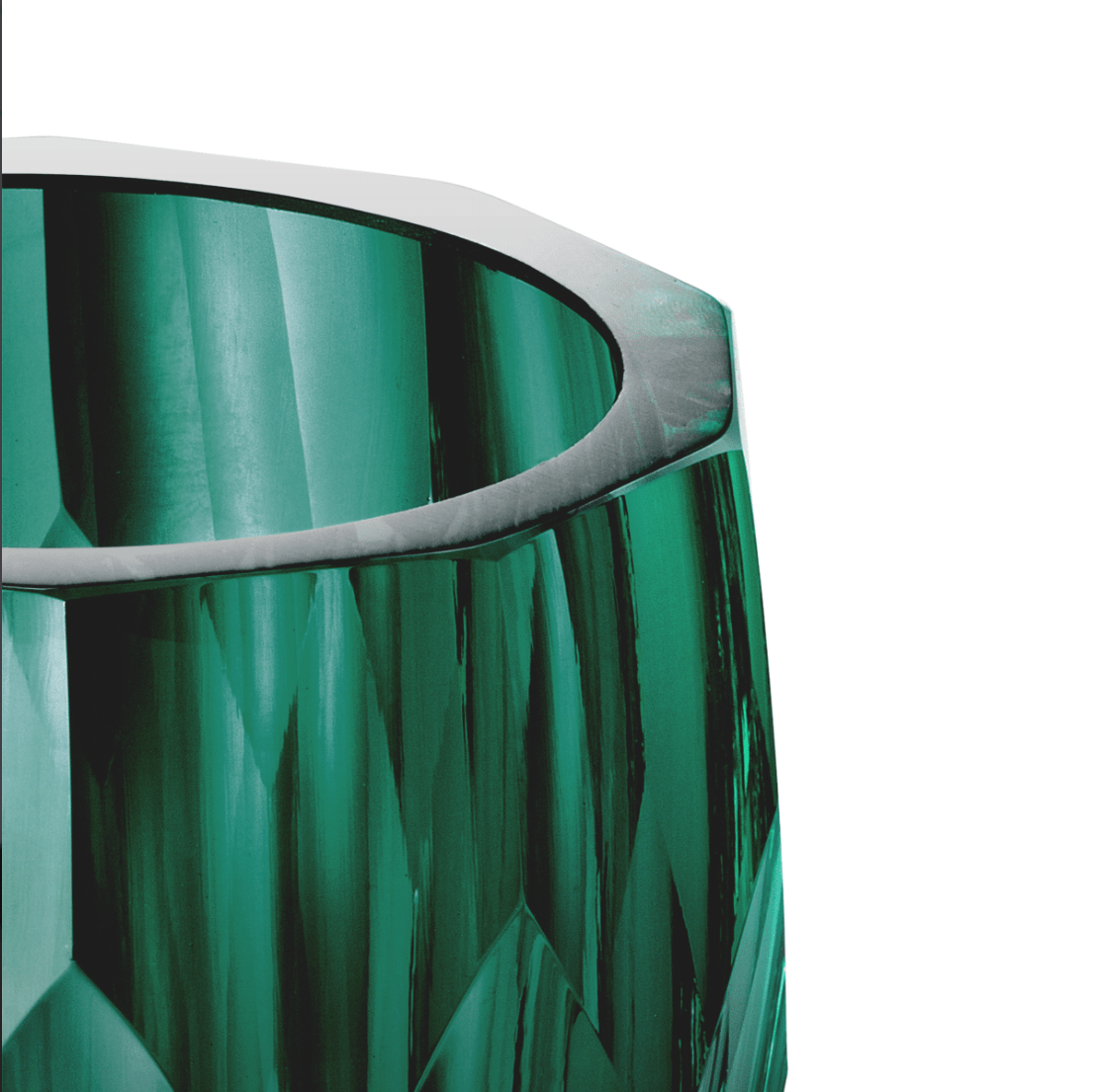 Emerald Faceted Vase - BARNBURY